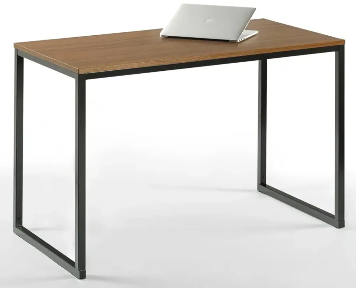 Hivvago Modern Home Office Desk with Metal Frame and Wood Table Top