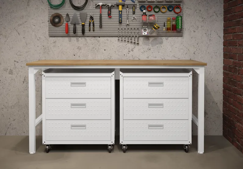 Fortress White 3-Piece Garage Set