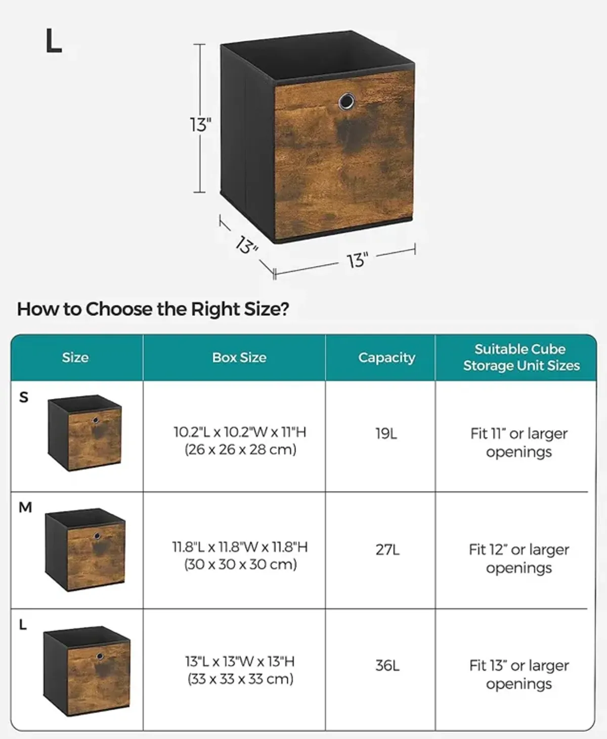 Foldable Storage Organizer Boxes – Set of 6 Storage Cubes for Clothes