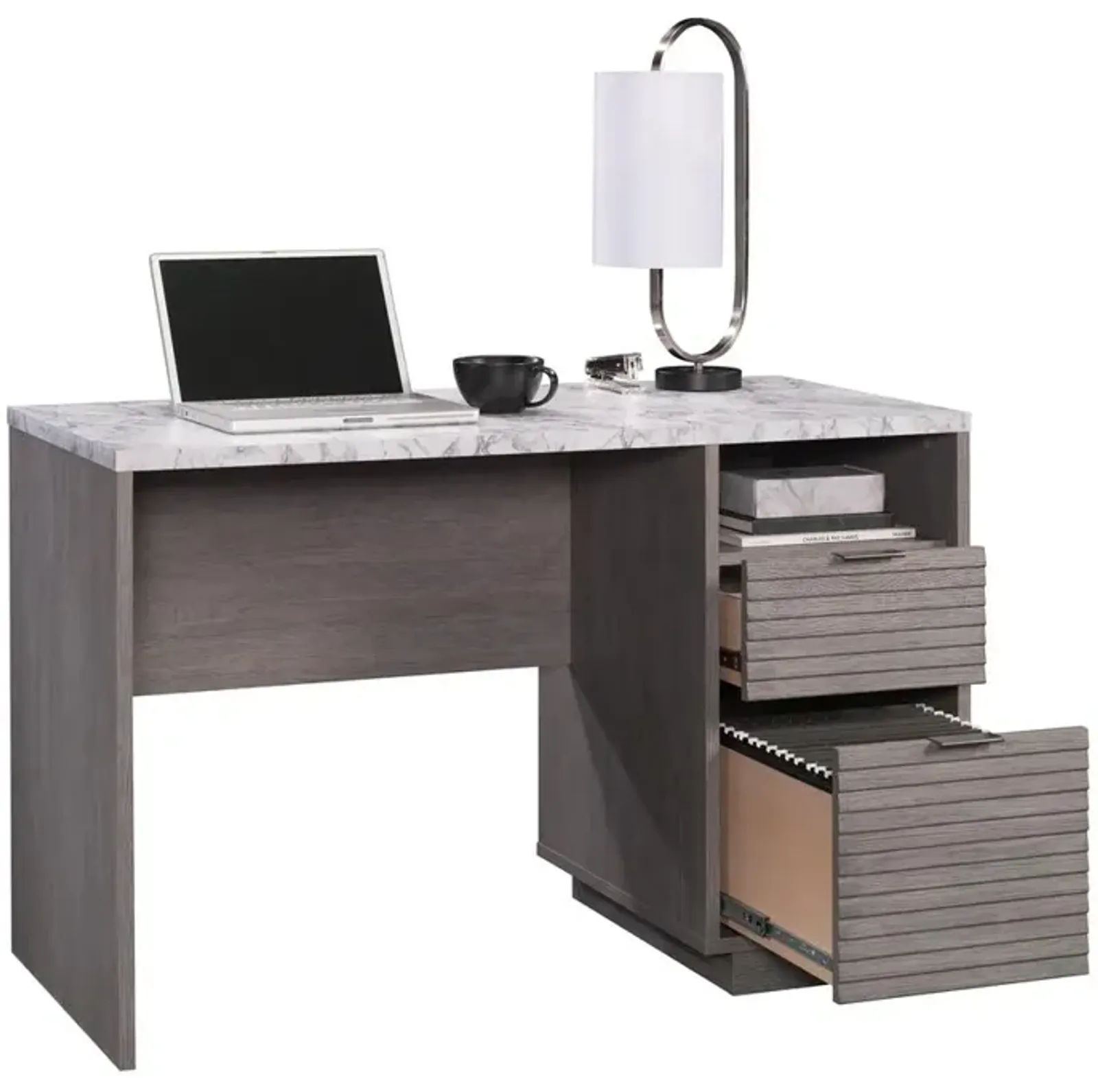 Sauder East Rock Single Ped Desk Ao