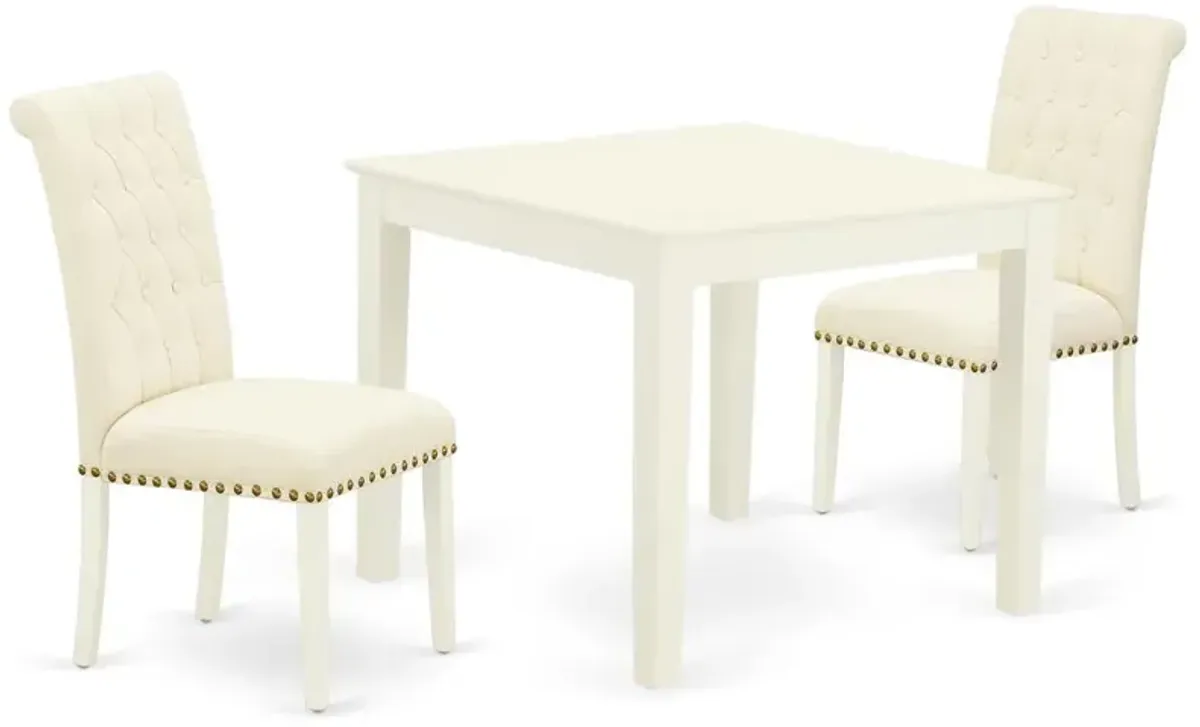 Dining Room Set Linen White, OXBR3-LWH-02