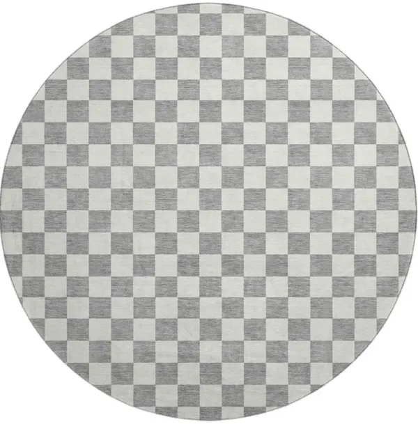 The Reserve TR7 Gray 8' Round Rug