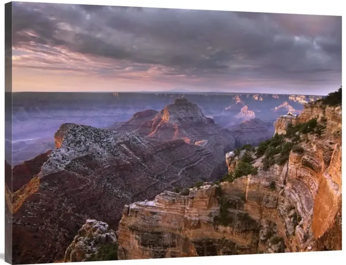 Stormy skies over Vishnu Temple, Grand Canyon National Park, Arizona-Canvas Art-40x30