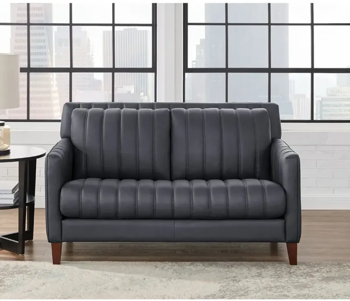 Ennis Top Grain Leather Loveseat