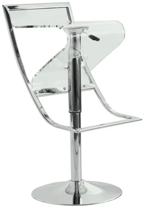 LeisureMod Napoli Transparent Acrylic Bar/Counter Stool