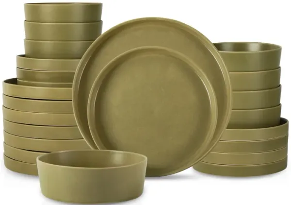 Stone by Mercer Project Modan Stoneware 24 Piece Dinnerware Set
