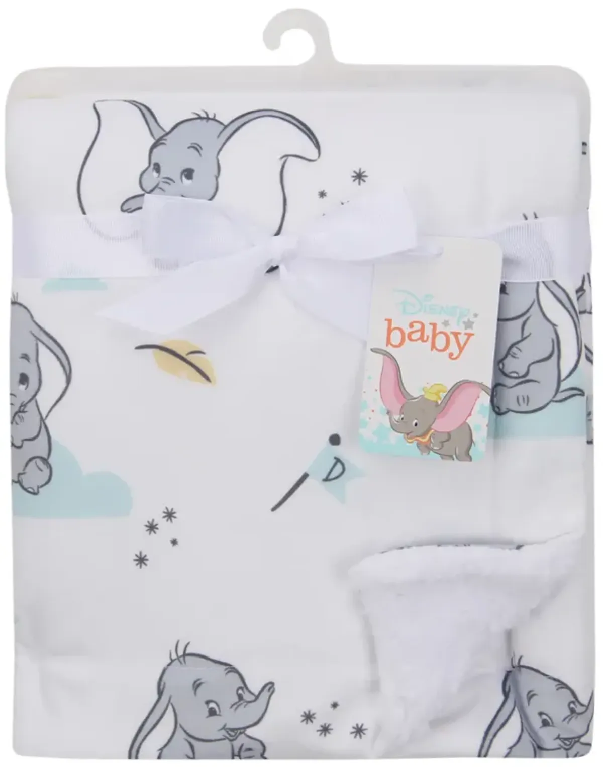 Lambs & Ivy Dumbo Baby Blanket - White, Animals, Disney, Elephant