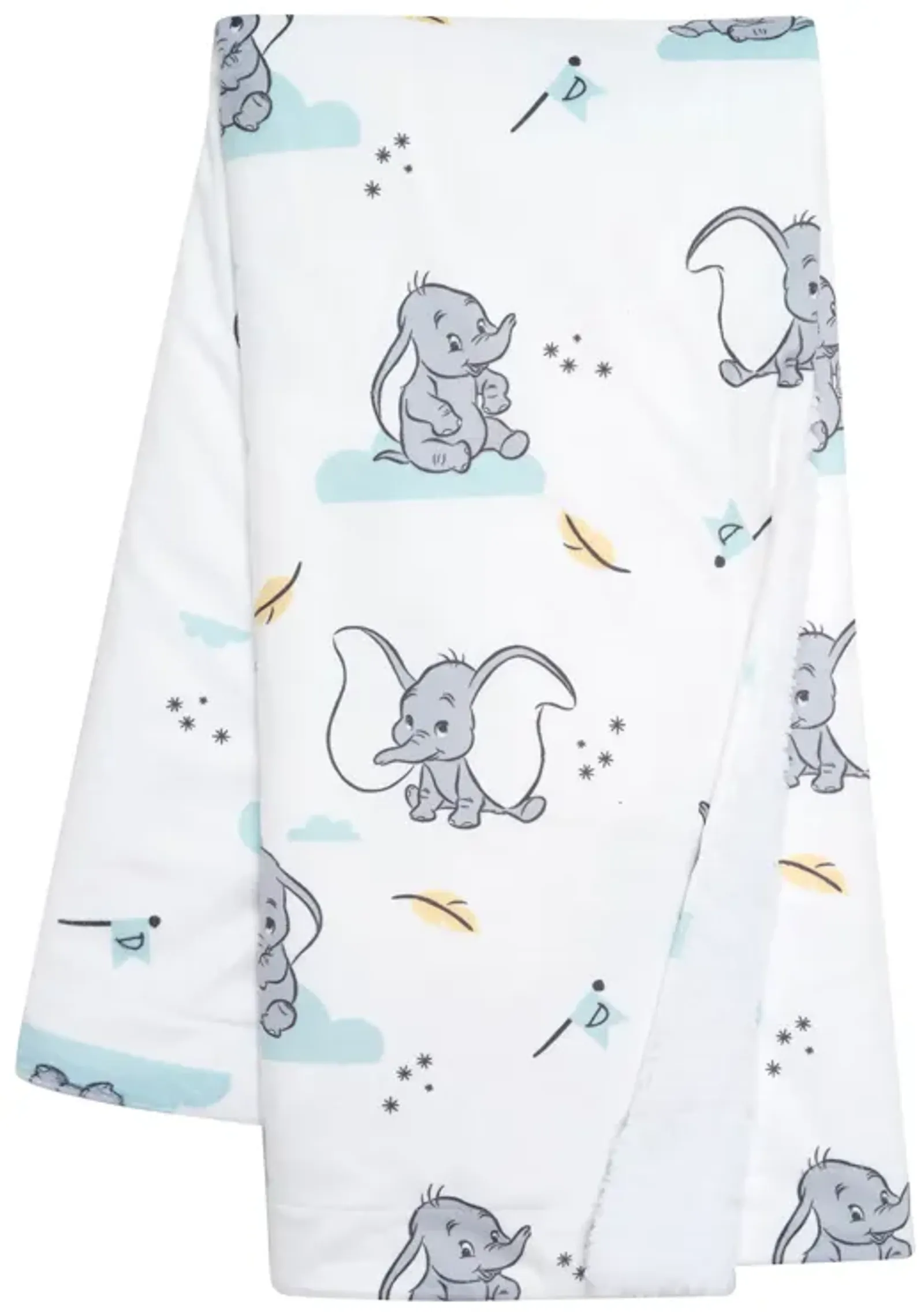 Lambs & Ivy Dumbo Baby Blanket - White, Animals, Disney, Elephant