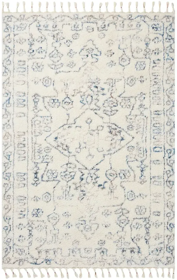 Ronnie RON01 Ivory/Ocean 5'3" x 7'6" Rug