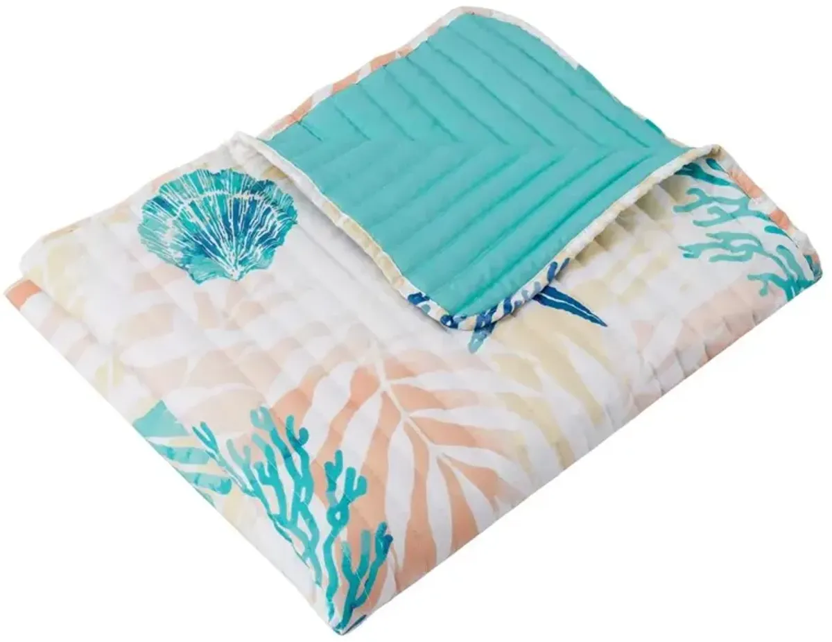 Greenland Home Fashions Montego Accessory Throw - Aqua 50x60