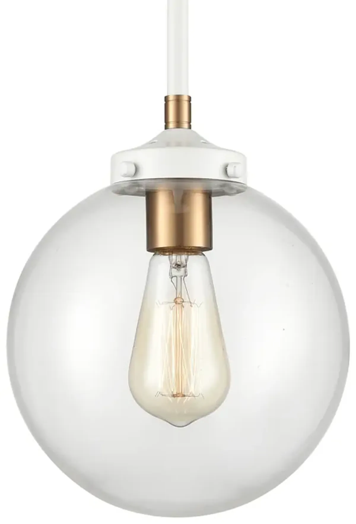 Boudreaux 8'' Wide 1-Light White Mini Pendant