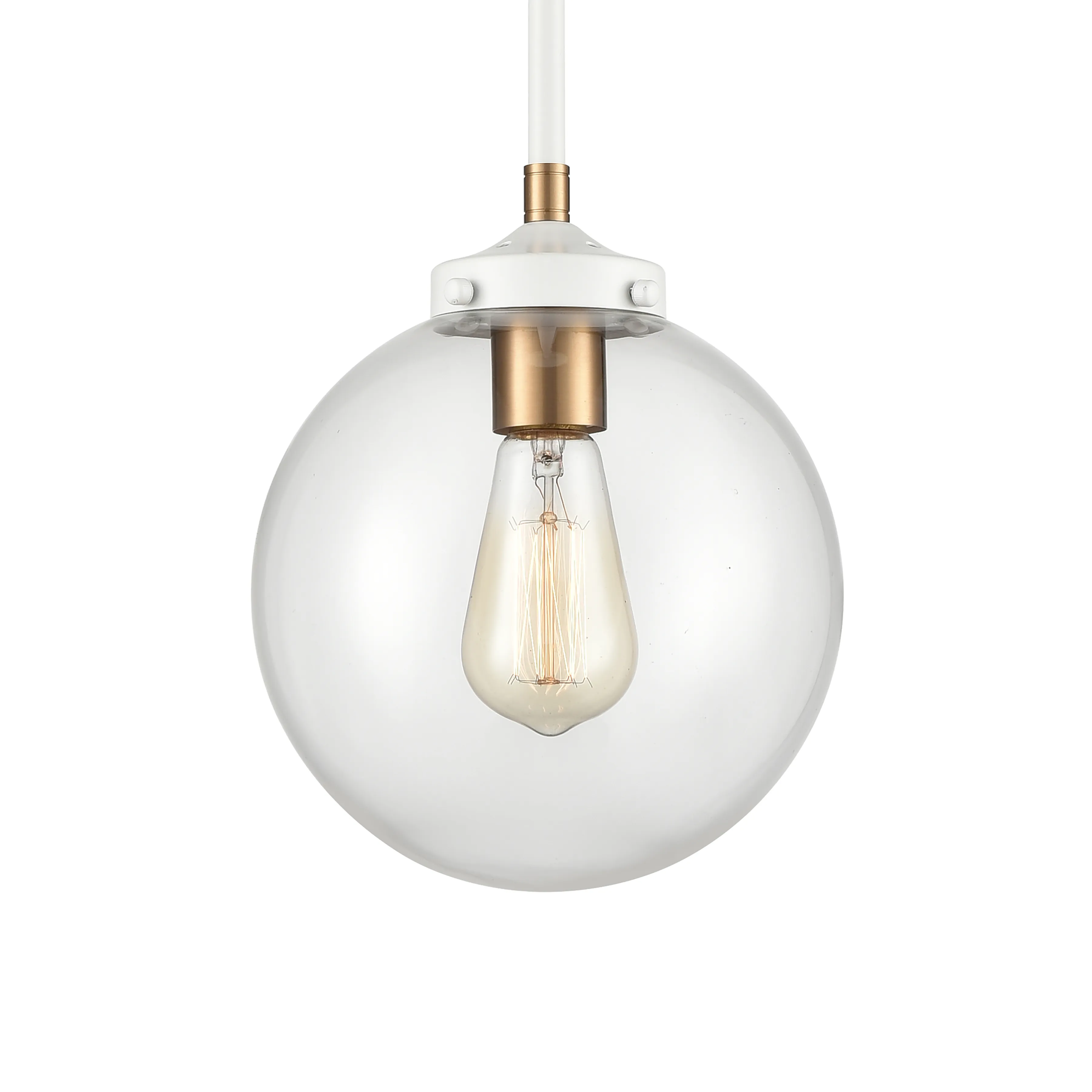 Boudreaux 8'' Wide 1-Light White Mini Pendant