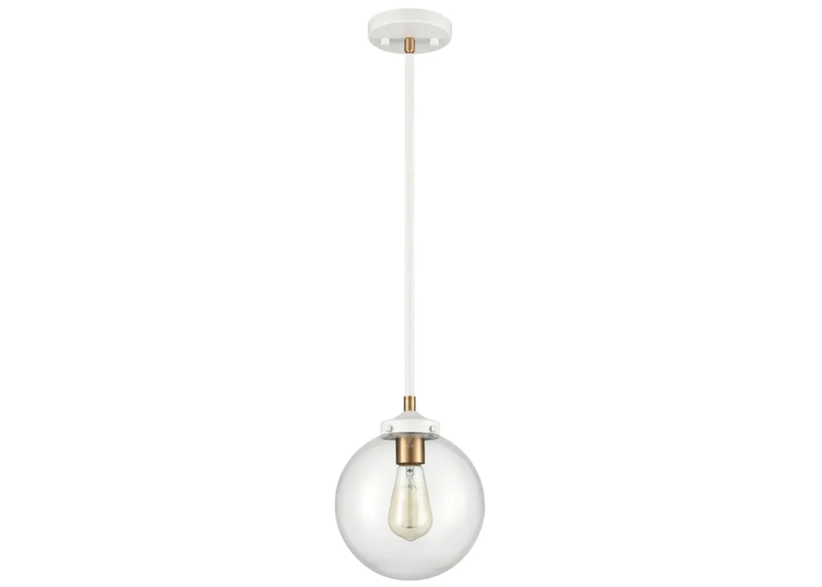 Boudreaux 8'' Wide 1-Light White Mini Pendant