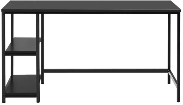 Computer Desk Office Study Table Workstation Home with Adjustable Shelf Black