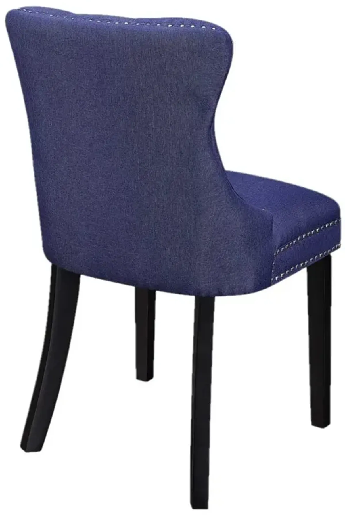 PRINCESS CHAIR (2 per box)- Blue Linen/Black Legs