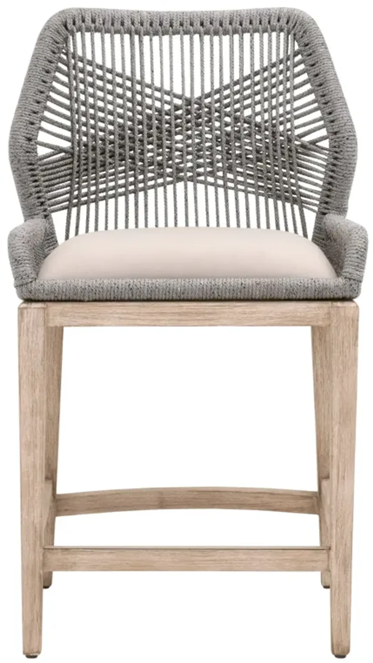 Loom Counter Stool in Platinum Light Gray