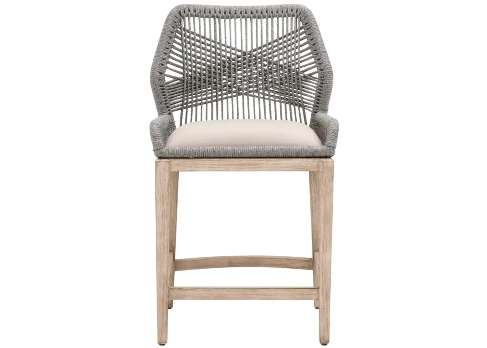 Loom Counter Stool in Platinum Light Gray