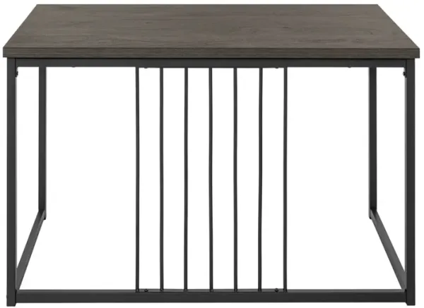 47.2" L Square Computer Desk - WALNUT & BLACK