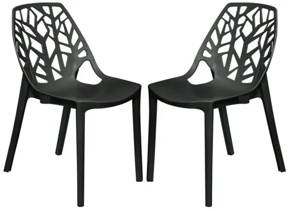 LeisureMod Modern Cornelia Dining Chair, Set of 2
