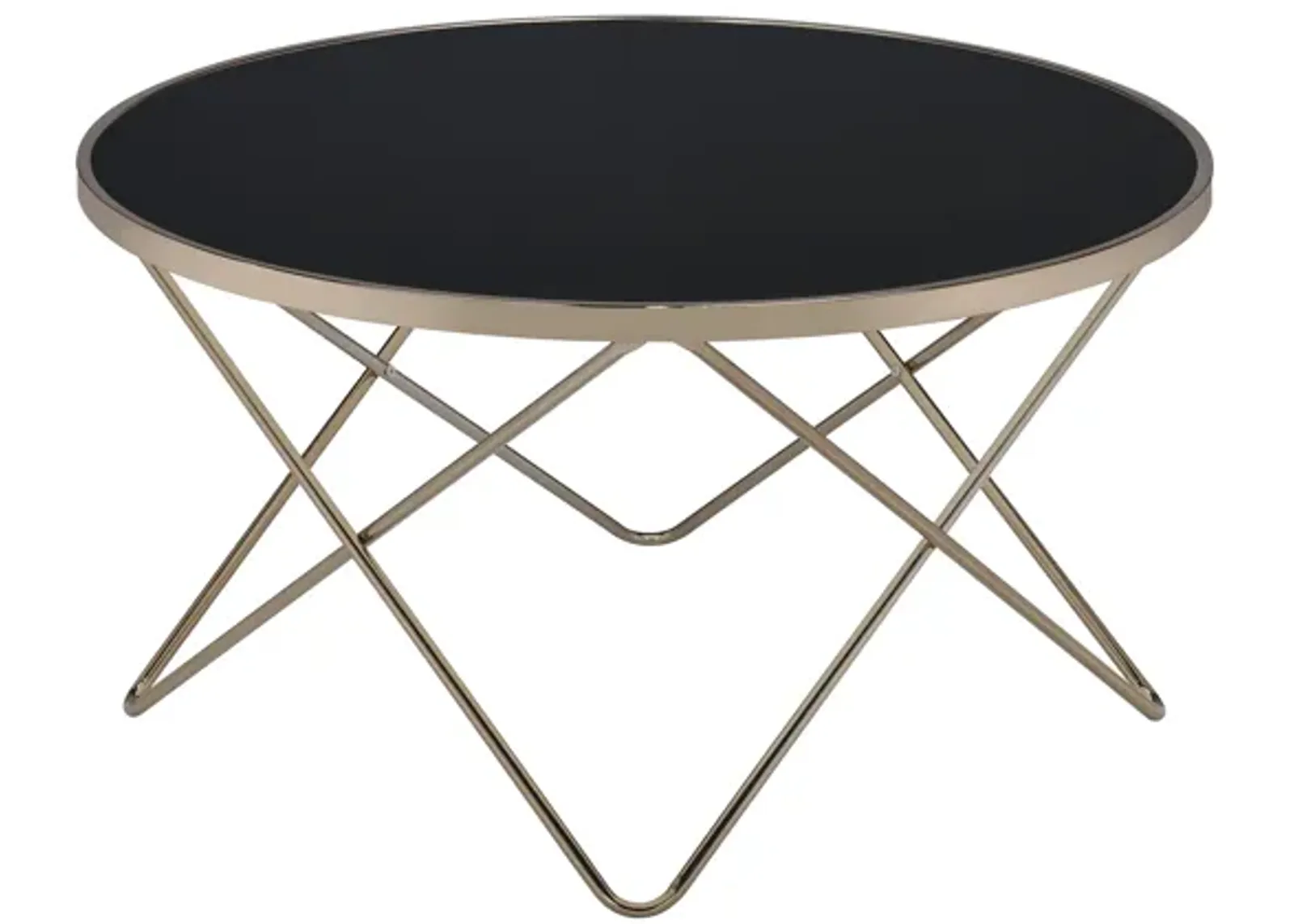 ACME Valora Coffee Table, Champagne & Black Glass