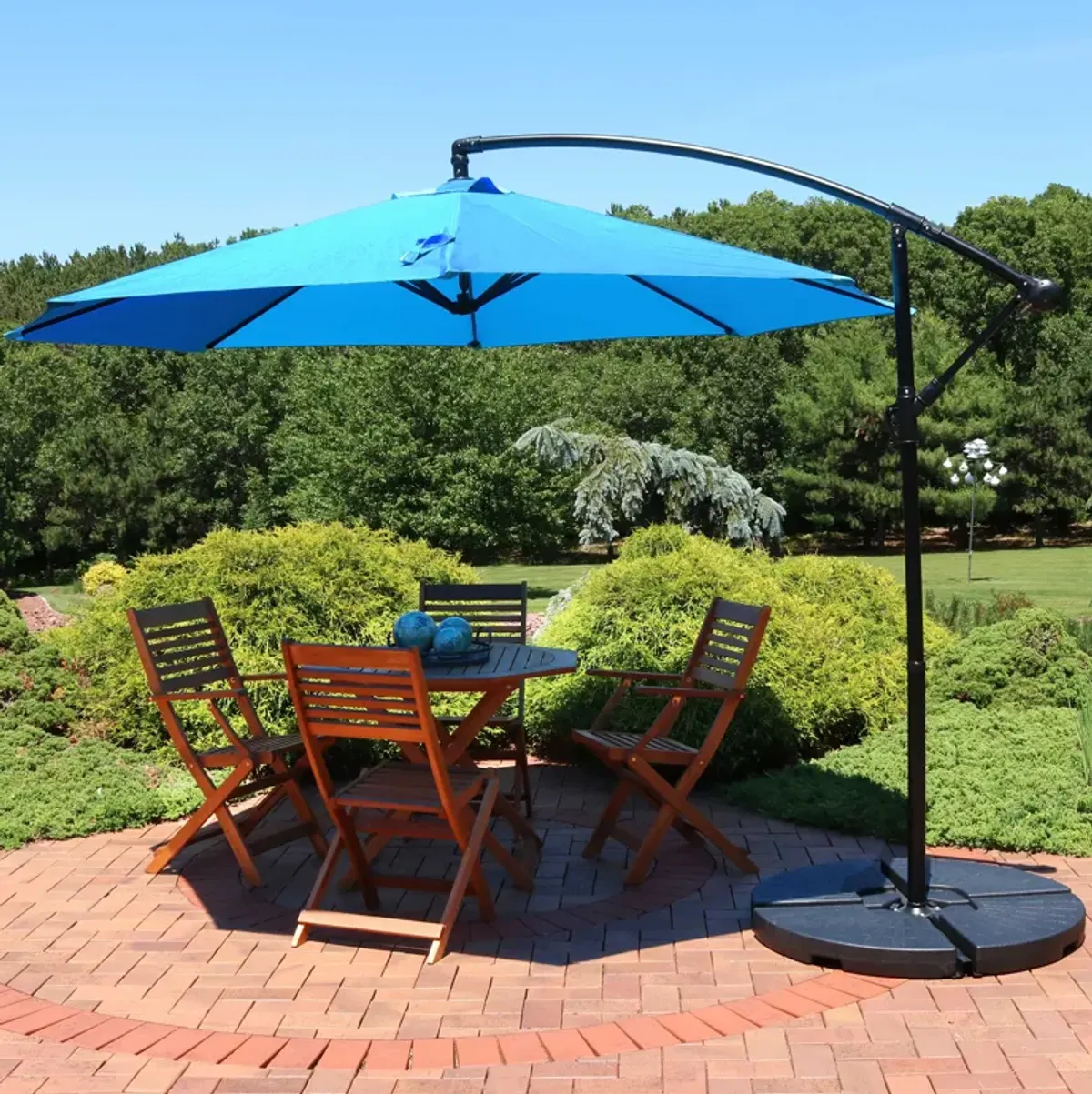 Sunnydaze 9' Cantilever Offset Patio Umbrella with Crank