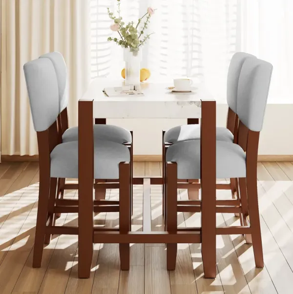 Merax Mid-Century Modern 5-Piece Bar Height Dining Set