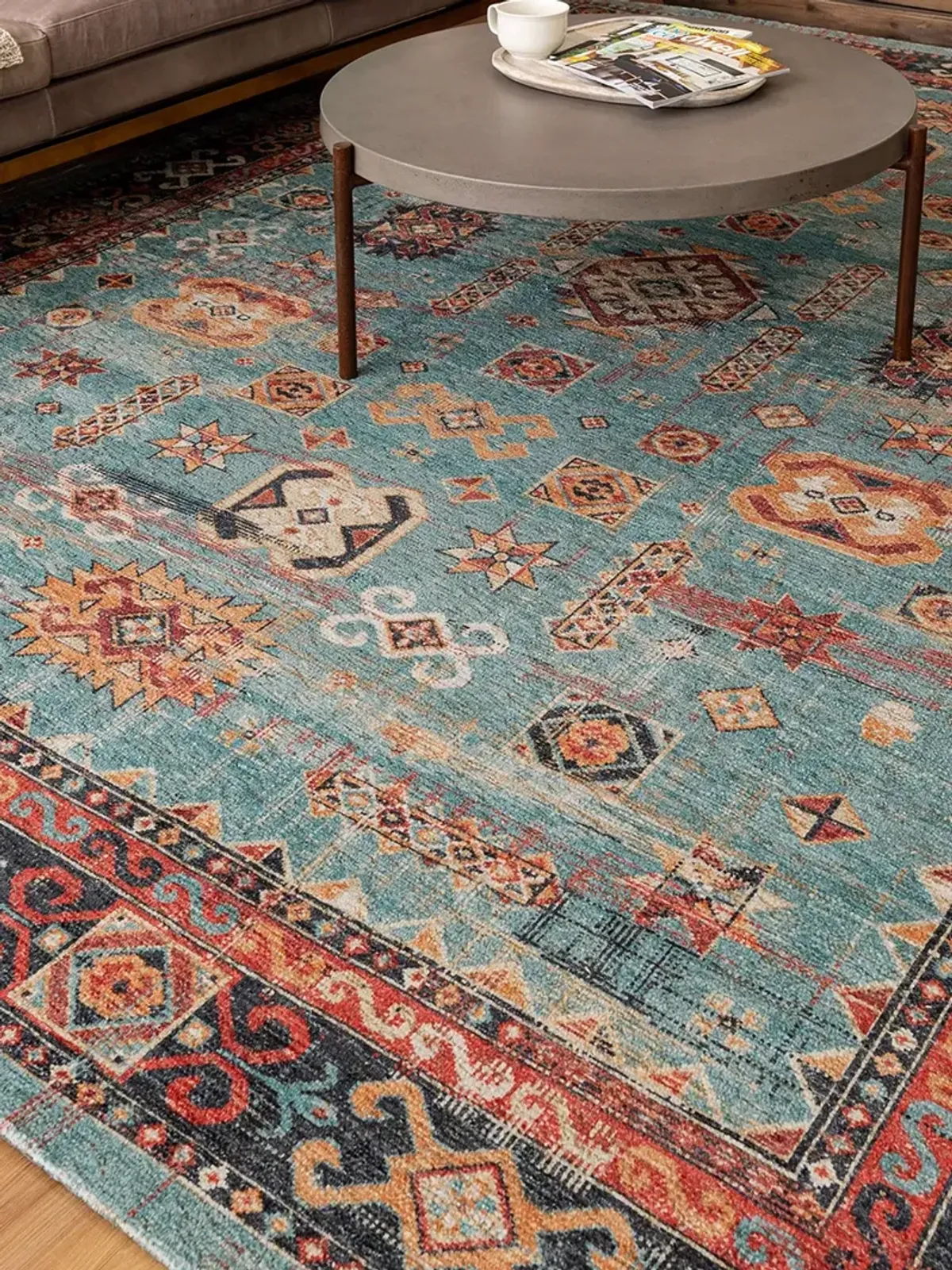 Zula Mombasa Aquamarine 2' 4" X 8' Rug