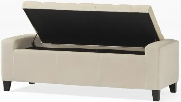 Merax Fabric Upholstered Storage Ottoman for Living Room, Bedroom