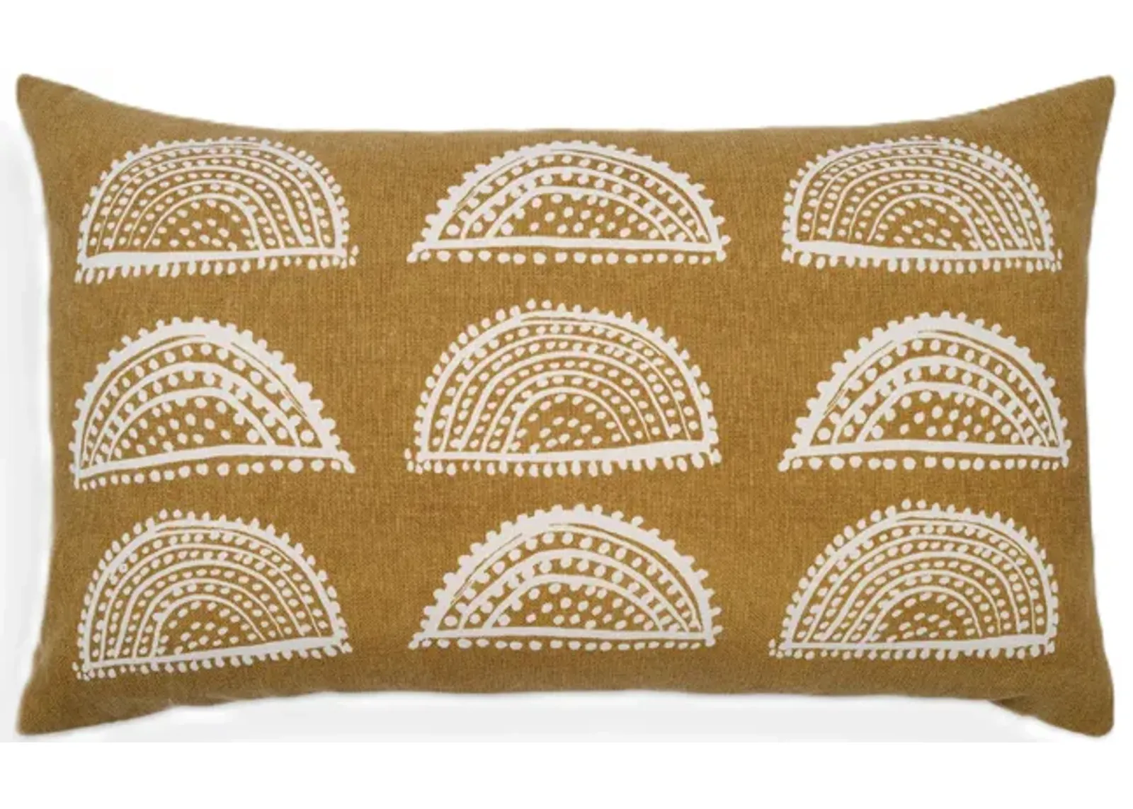 Radiance handcrafted Sunburst print lumbar pillow