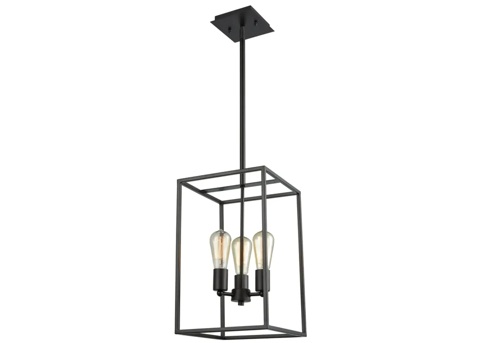 Williamsport 10'' Wide 3-Light Bronze Chandelier