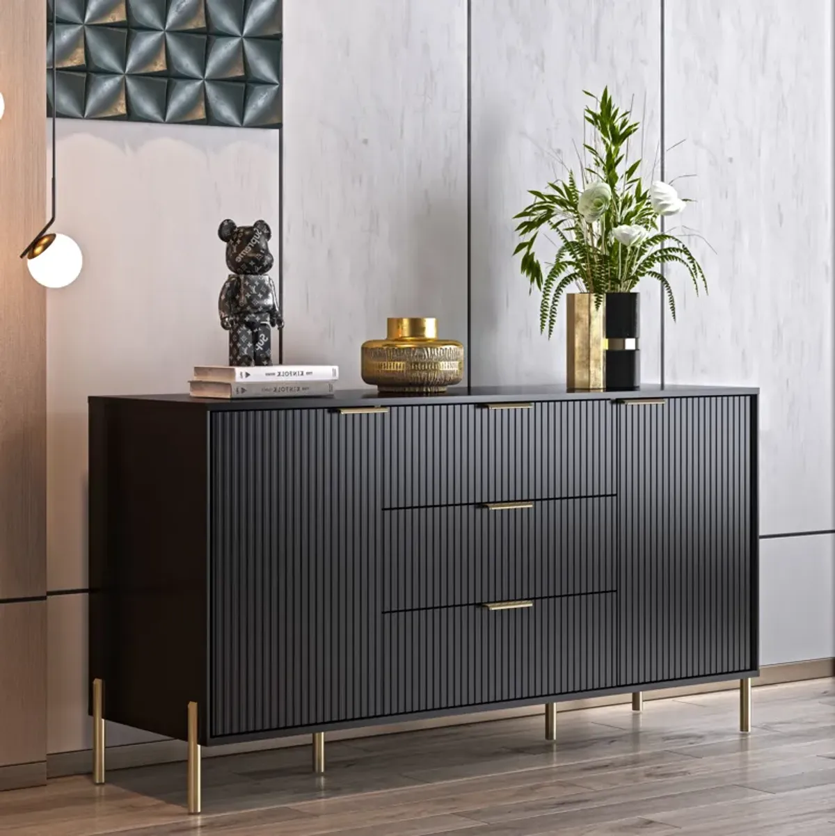 FESTIVO 58" Premium Storage Cabinet Dresser - Versatile and Stylish