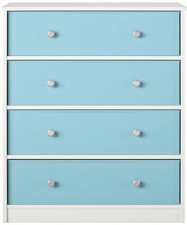 Mya Park Tall Dresser with 4 Fabric Bins