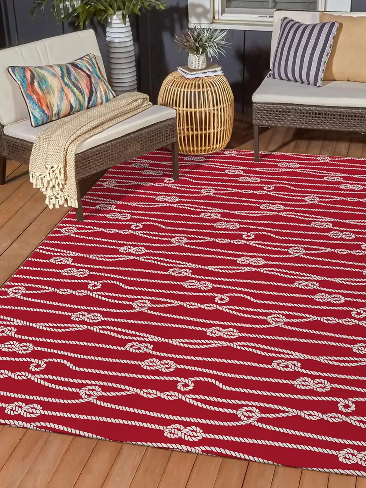 Harbor HA7 Red 3' x 5' Rug