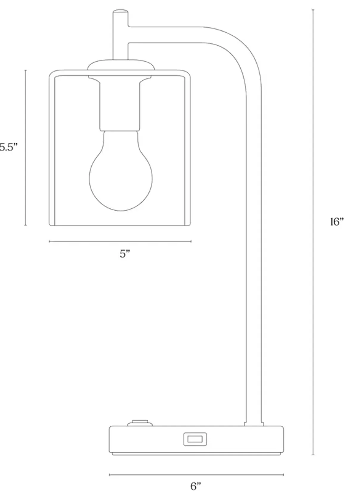 Elizabeth USB Table Lamp