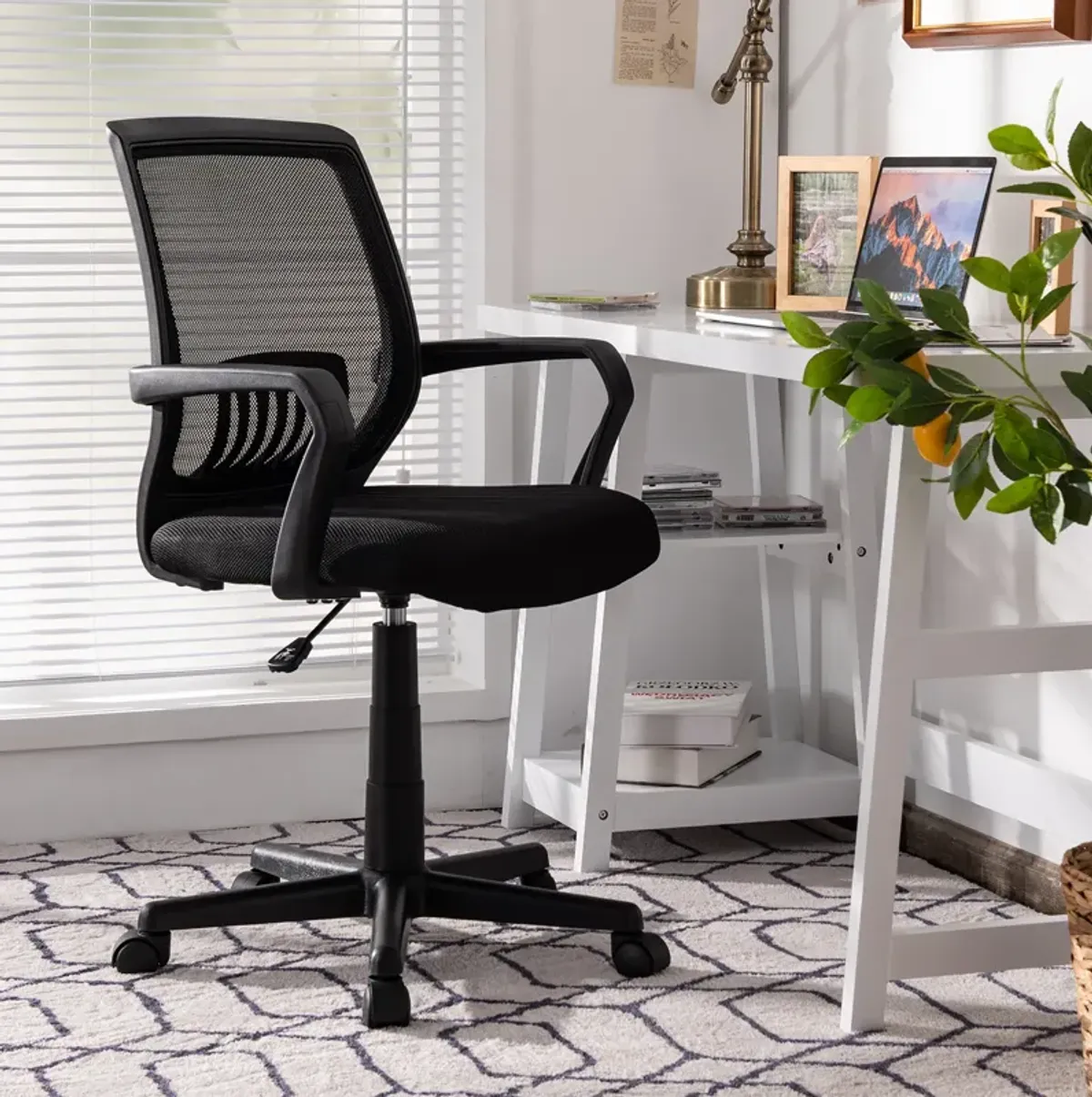 Costway Mesh Office Chair  Height Adjustable Executive Chair w/ Lumbar Support