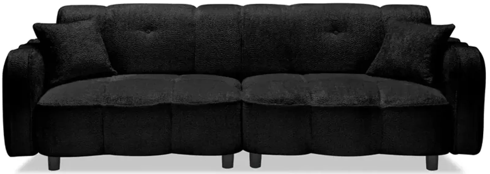 Merax Contemporary Velvet Sofa with 2 Pillows