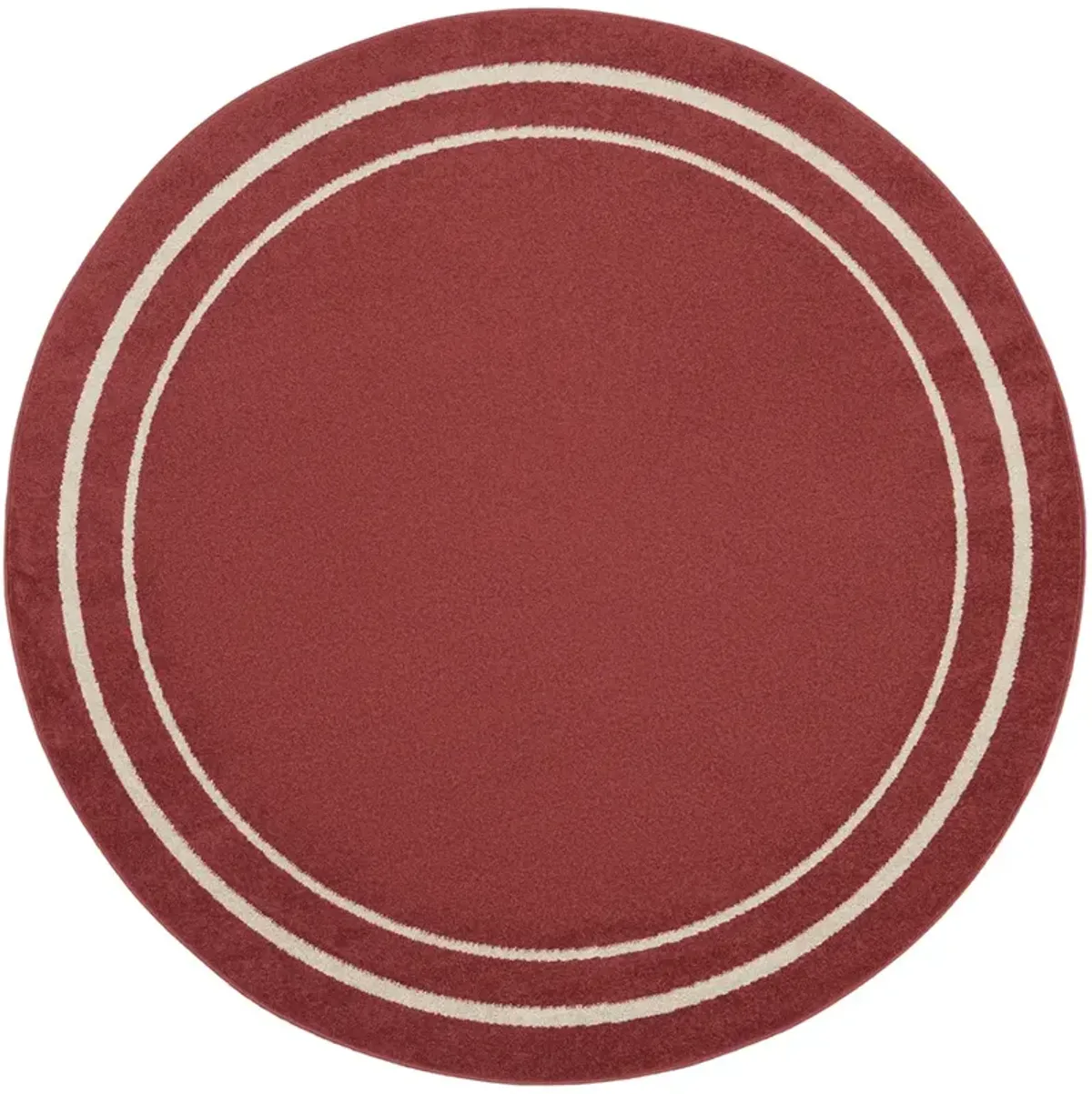 Nourison Essentials NRE02 Brick/Ivory 4' x Round Rug