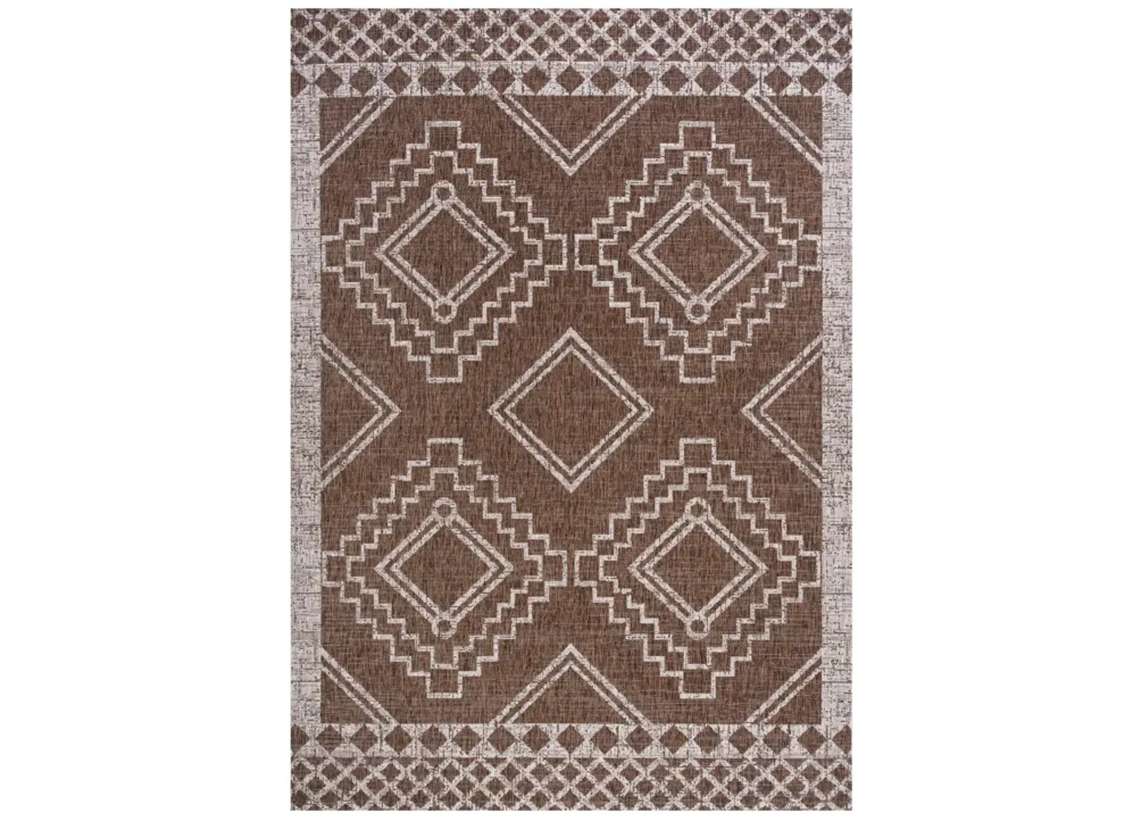 Marokko Diamond Tribal Medallion Indoor/Outdoor Area Rug