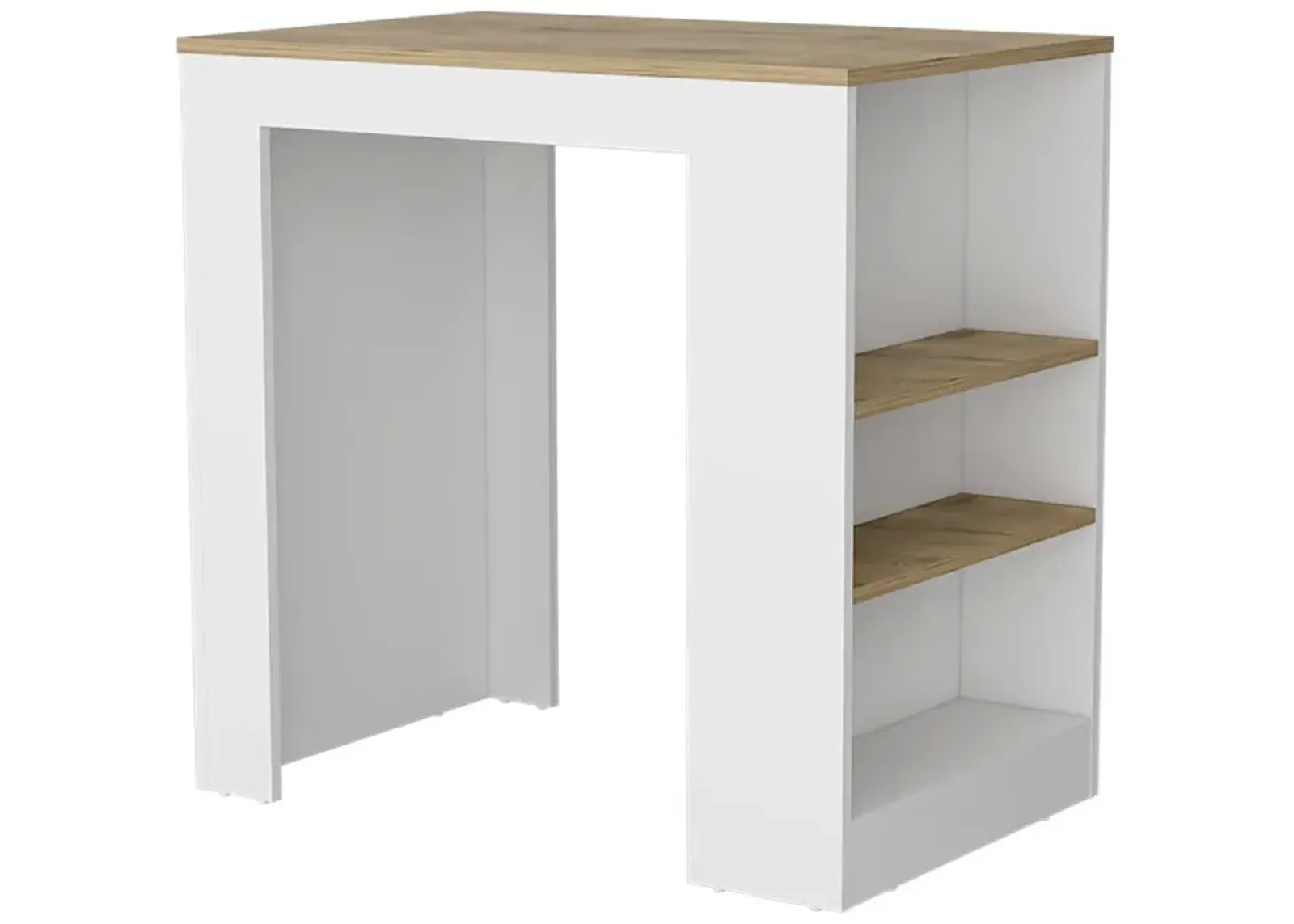 Kitchen Island Doyle, Kitchen, White / Light Oak