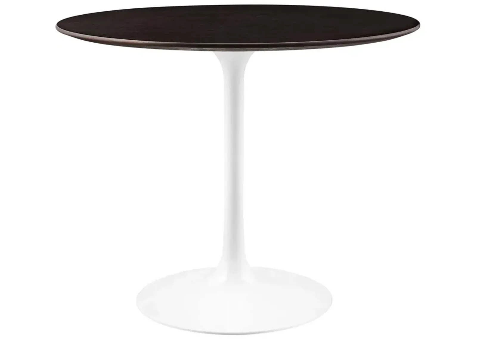 Modway - Lippa 36" Round Wood Grain Dining Table White Cherry Walnut