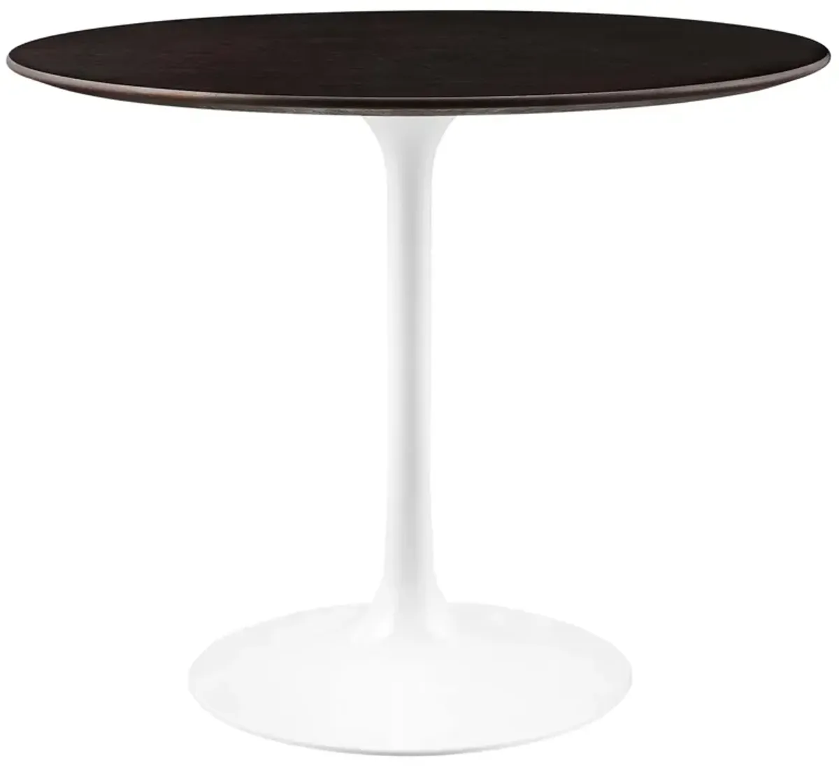 Modway - Lippa 36" Round Wood Grain Dining Table White Cherry Walnut