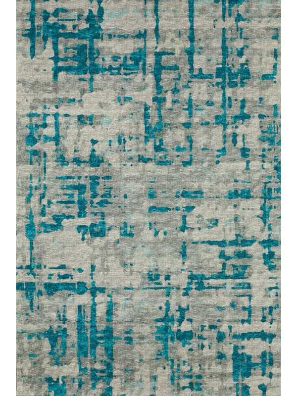 Brisbane BR5 Teal 3' x 5' Rug