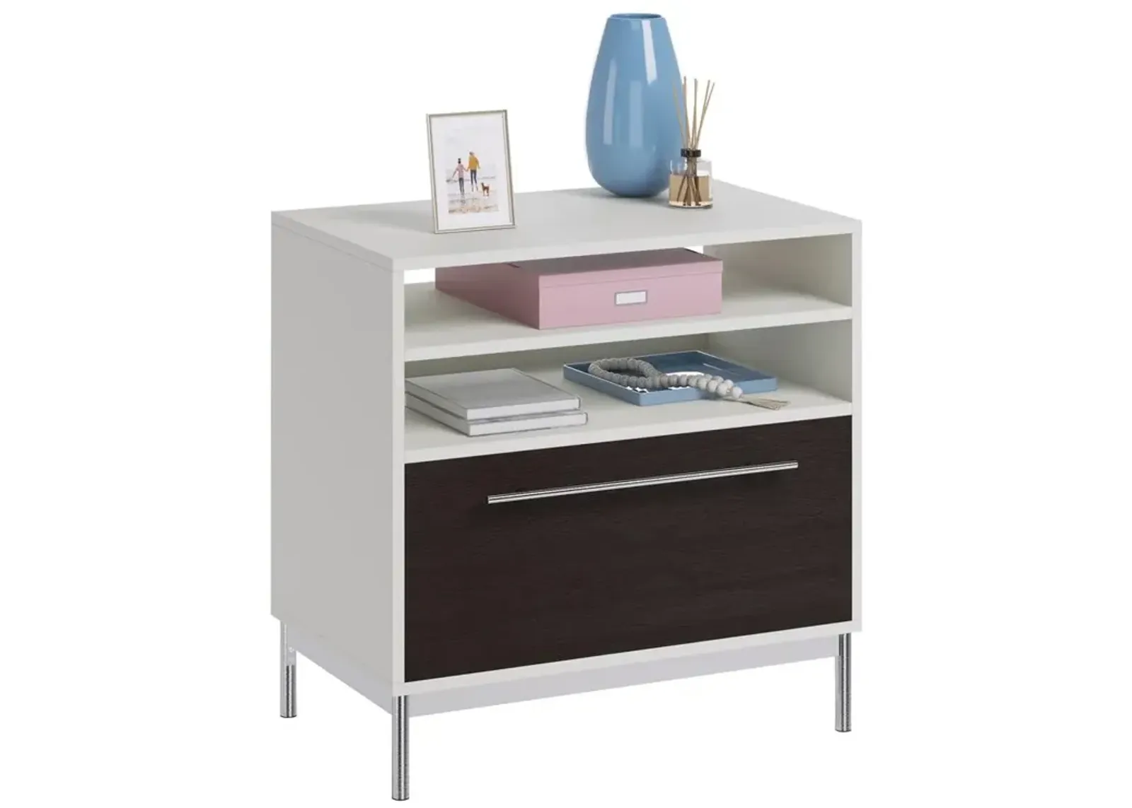 Sauder Vista Key Lateral File Ped Pearl Wh/Mist