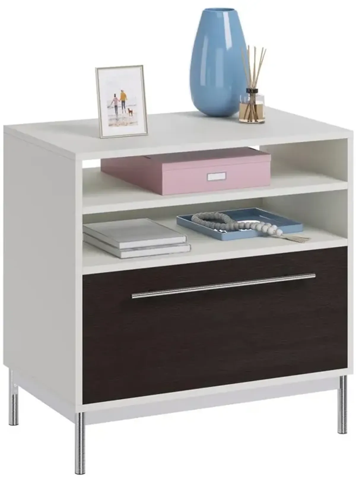 Sauder Vista Key Lateral File Ped Pearl Wh/Mist