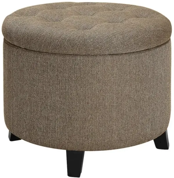 Convenience Concepts Designs4Comfort Round Storage Ottoman