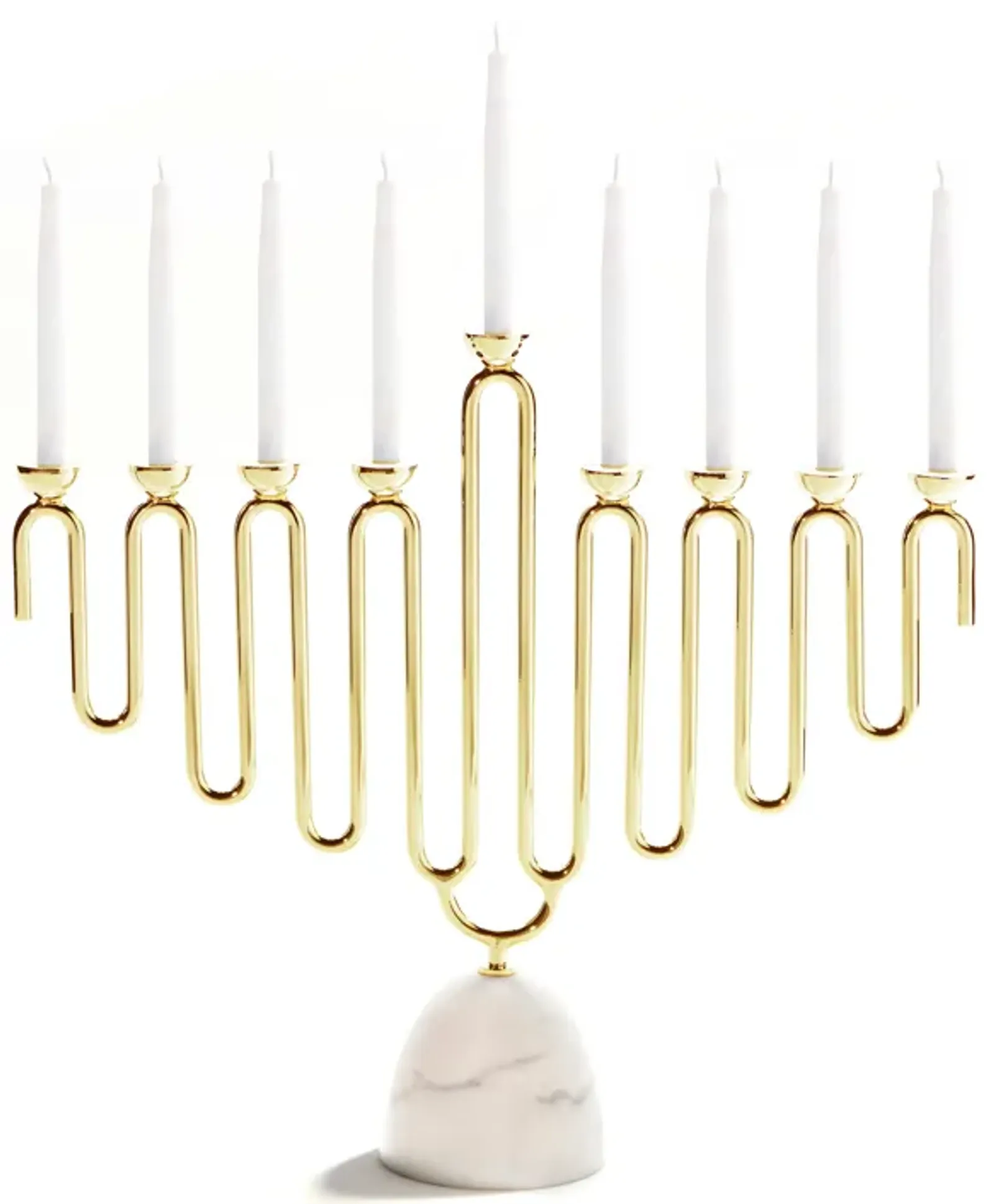 Coluna Menorah, Marble & Gold