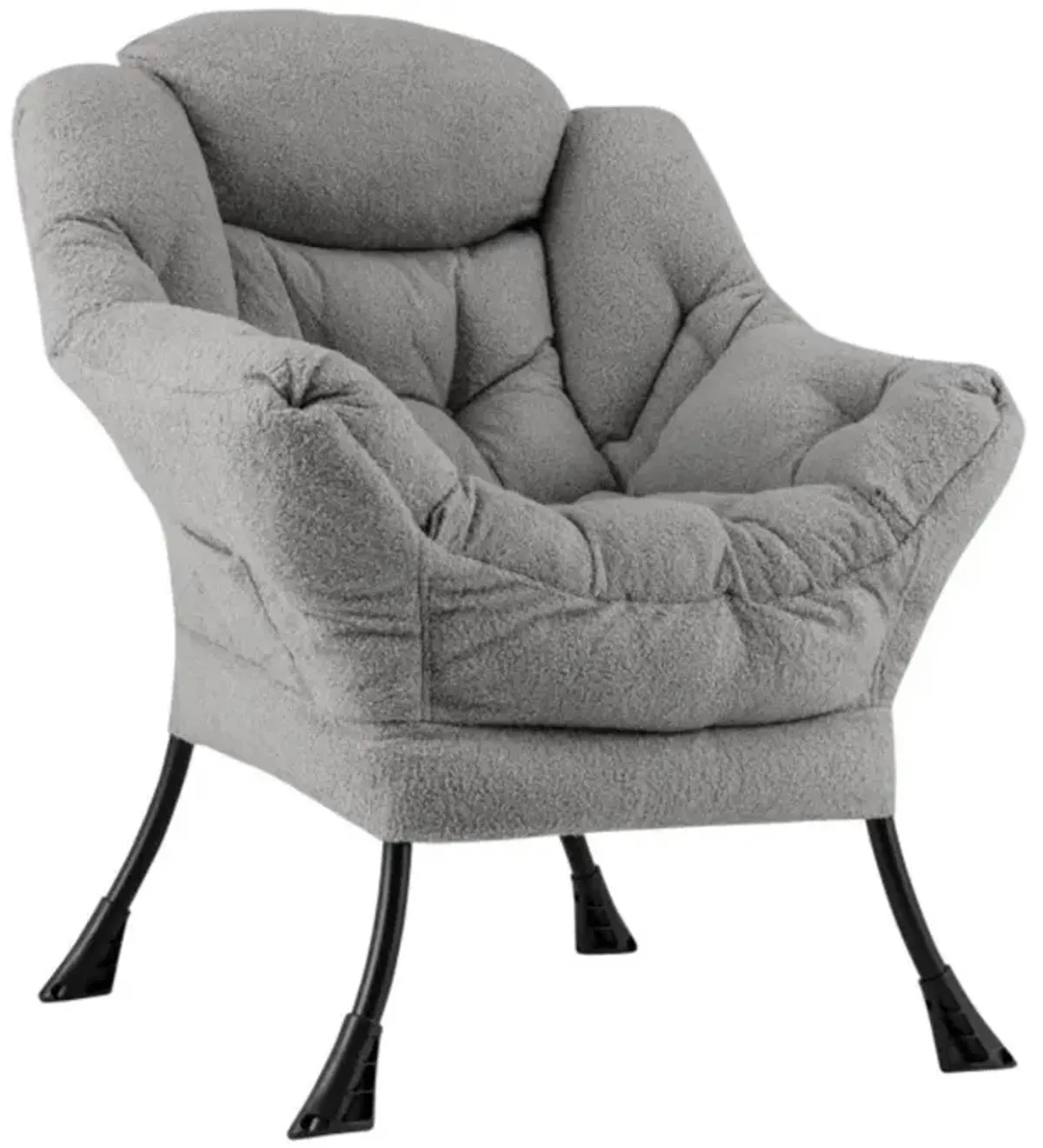 Hivvago Sherpa UpholsteredÂ Accent ChairÂ with Cozy Head Pillow