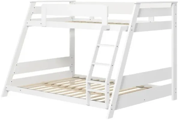 Low Bunk Bed with Reversible Ladder