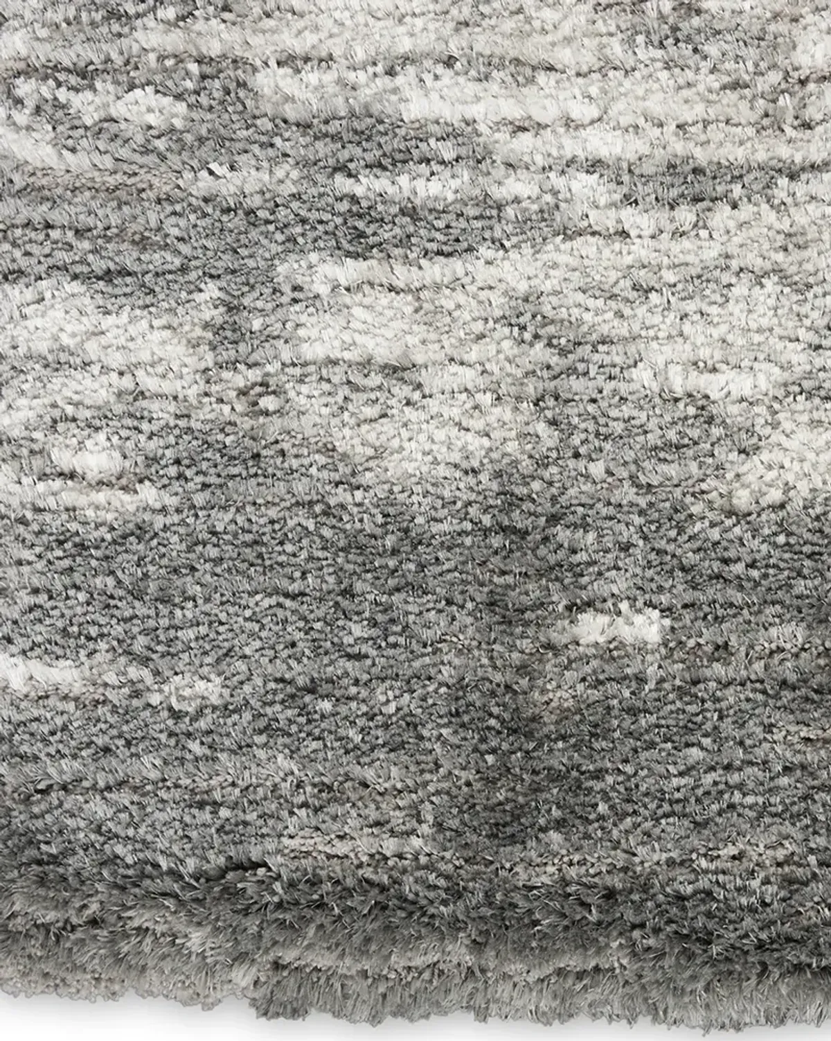 Dreamy Shag DRS02 Charcoal/Ivory 5'3" x 7'3" Rug