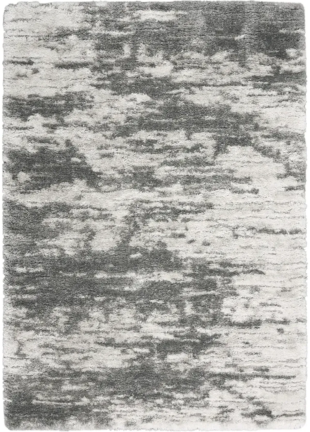 Dreamy Shag DRS02 Charcoal/Ivory 5'3" x 7'3" Rug
